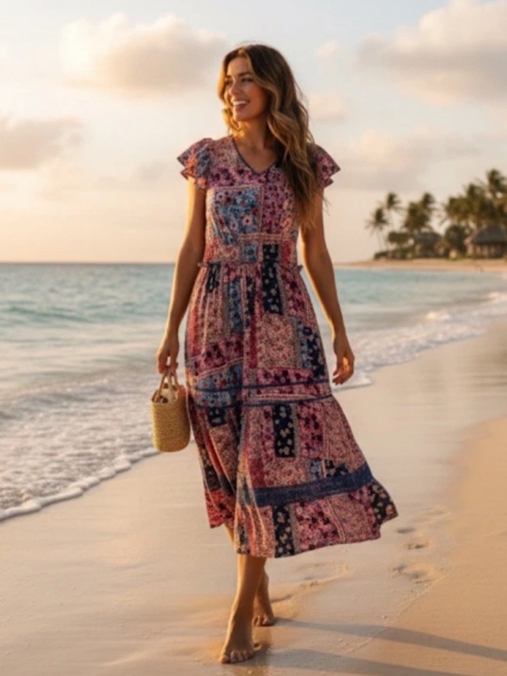 MATILDA JANE The Wildlife Patchwork Maxi Dress Perfectly Floral Boho S‎